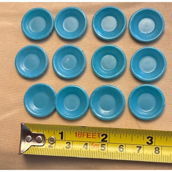 Marx Dollhouse Dining Set With Utensils Plates Cups Glasses and More 1950's - Picture 3 of 13